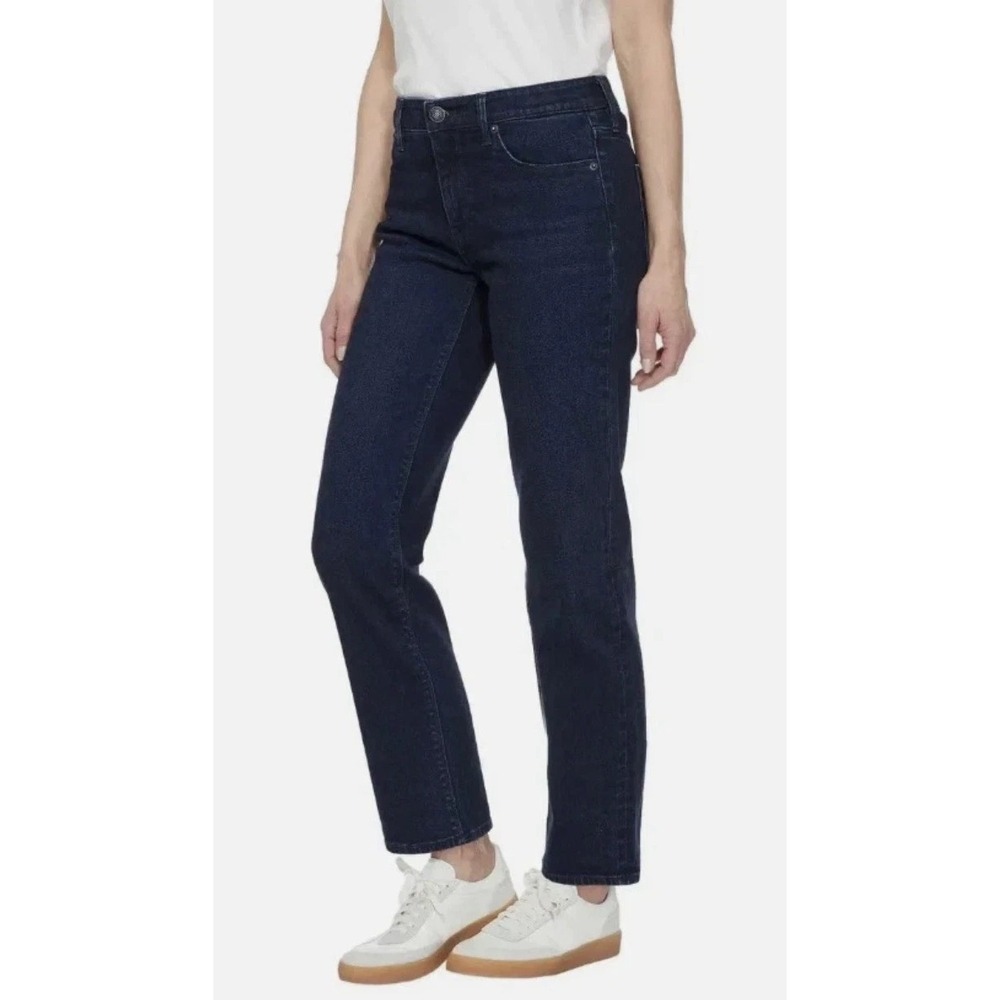 Hudson Los Angeles Women's Straight Leg Stretch Jean Midrise, Dark Blue, Size: 4 - Picture 2 of 6
